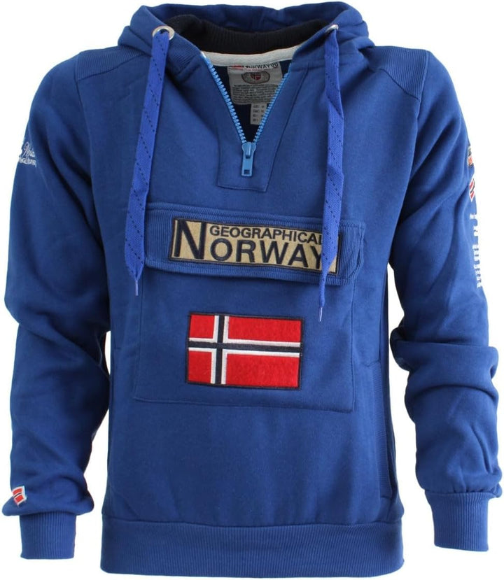 Geographical Norway Herren Gymclass Kapuzenpullover S Königsblau, S Königsblau