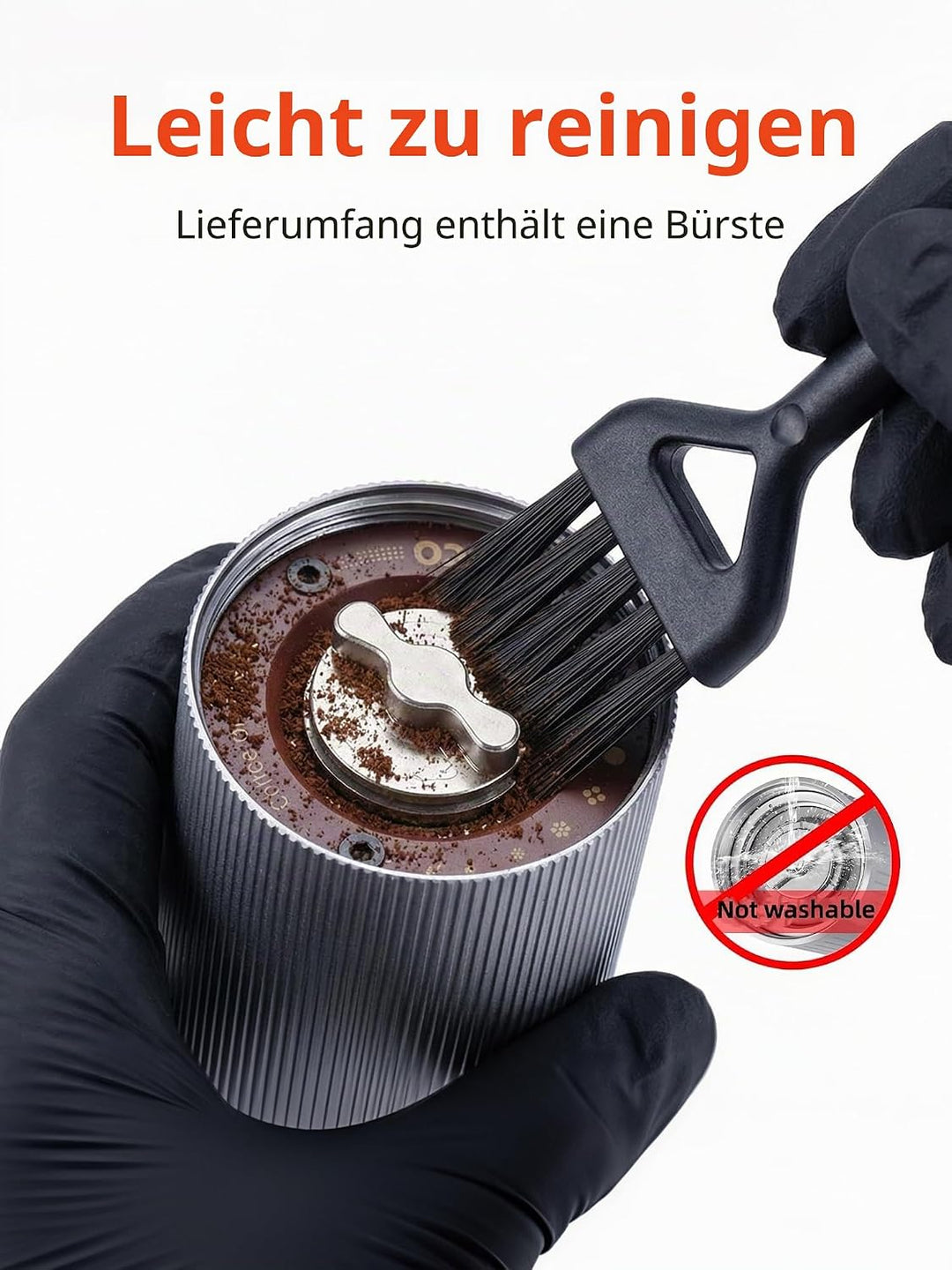 Kaffeemuehle Elektrische Espresso Muehle Klein: COTGCO Tragbare Kaffeebohnen Mühle mit Edelstahl Keg