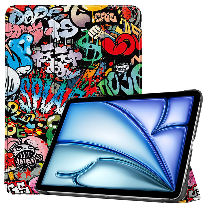 Hülle für iPad Air 13" 2025(M3),Schlank Leicht PU Leder Tasche Schutzhülle Flip Folio Dreifach Ständ