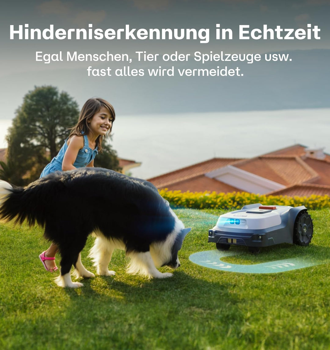 RoboUP T600 Rasenmäher, Mehrzonenverwaltung, EIN-Tasten-Anpassung, kabellose Einrichtung, App-Steuer