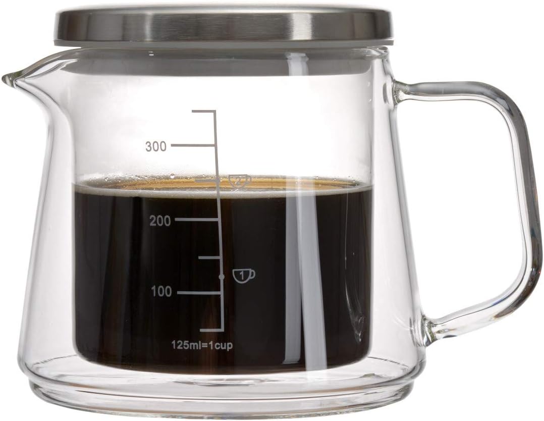 GRÄWE Kaffeebereiter mit hitzebeständiger Karaffe aus Borosilikat-Hartglas, mit Edelstahl-Dauerfilte