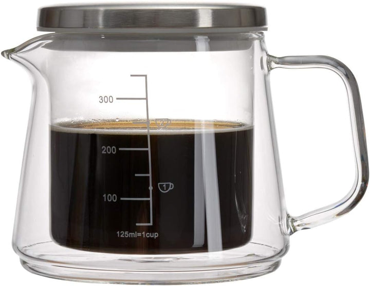 GRÄWE Kaffeebereiter mit hitzebeständiger Karaffe aus Borosilikat-Hartglas, mit Edelstahl-Dauerfilte