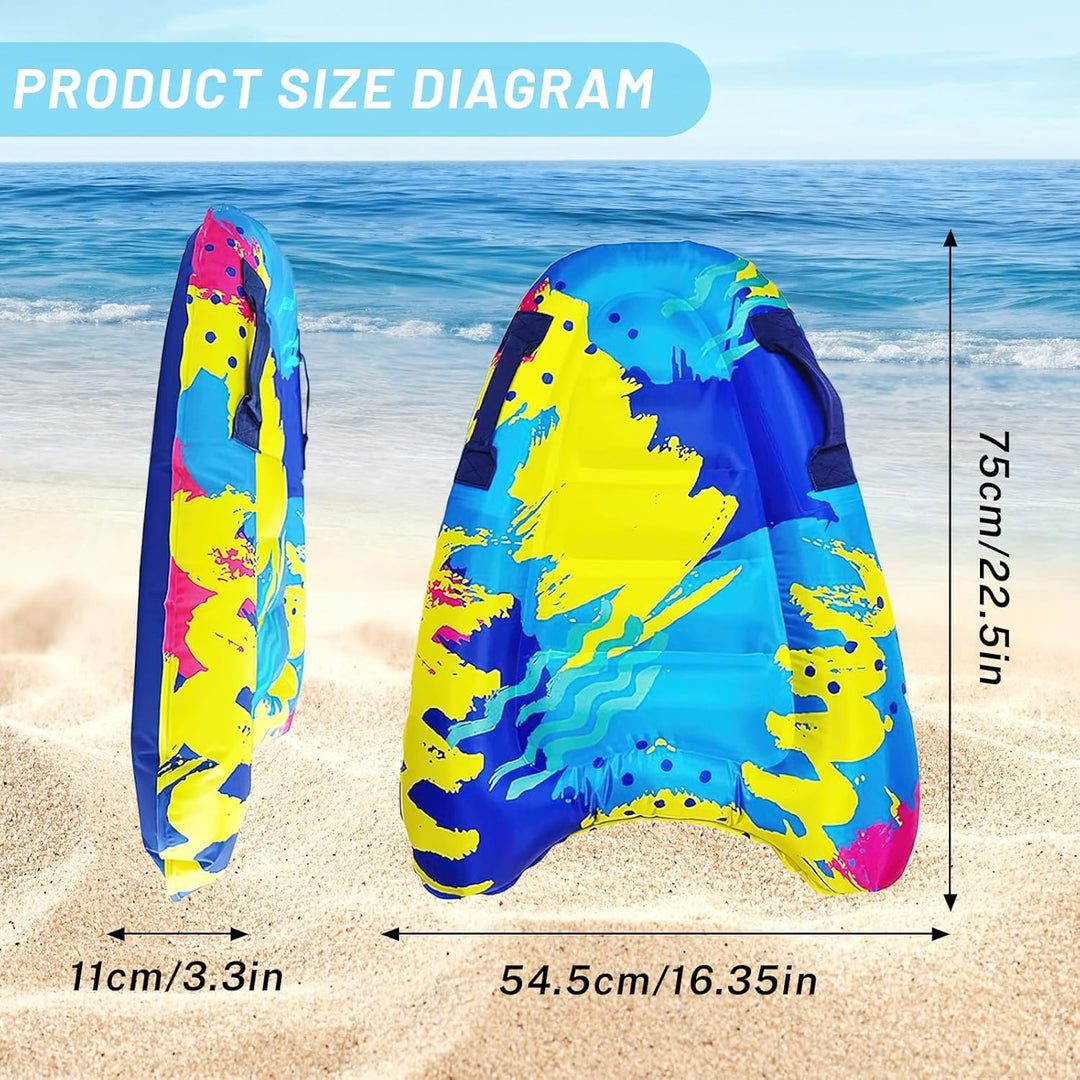 Luftmatratze Wasser für Kinder & Erwachsene, FainFun Surfbrett Aufblasbar, Bodyboard mit Griffen, Wa