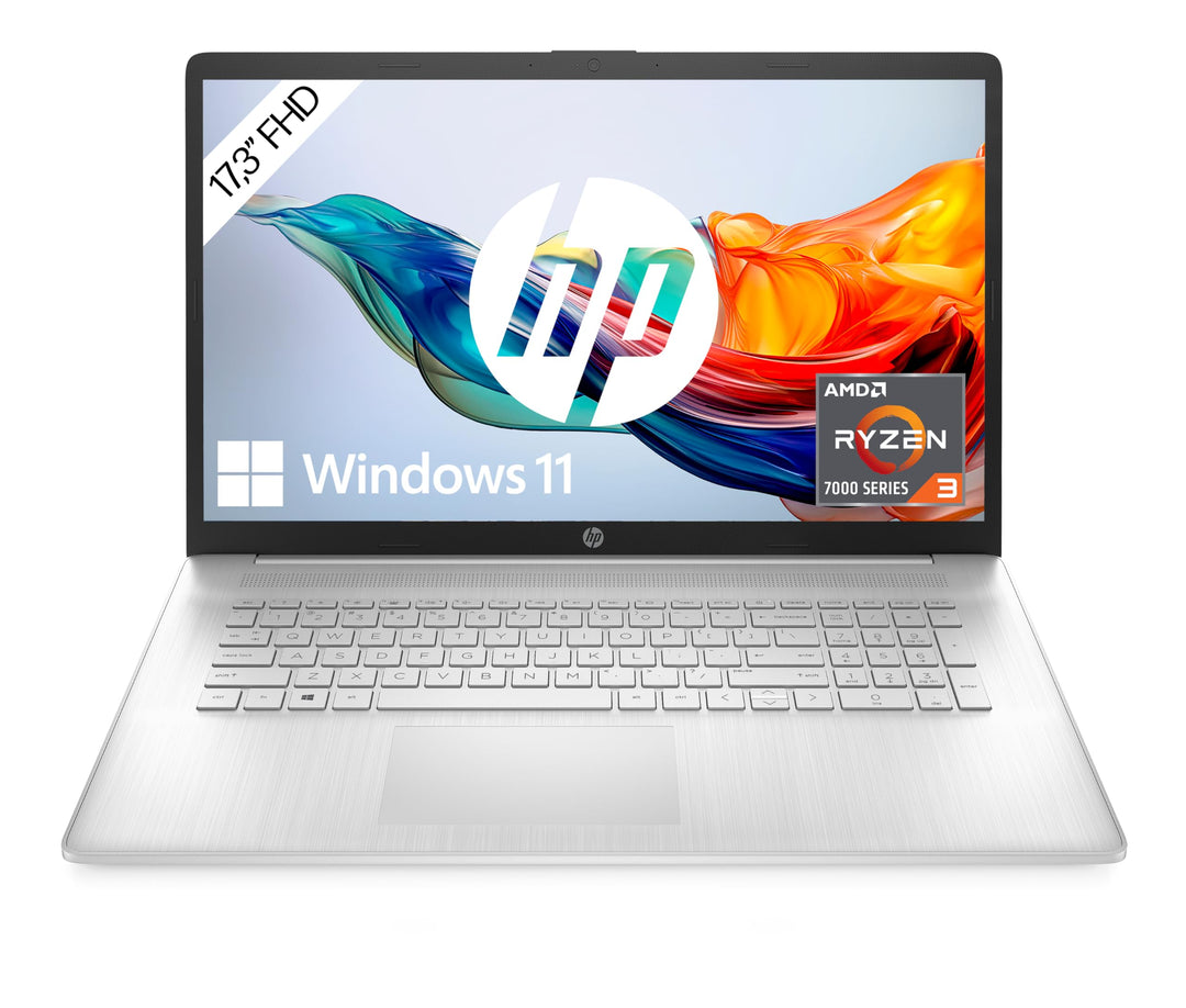 HP Laptop | 17,3 Zoll (43,9 cm) FHD IPS Display | AMD Ryzen 3 7320U | 8 GB RAM | 256 GB SSD | AMD Ra