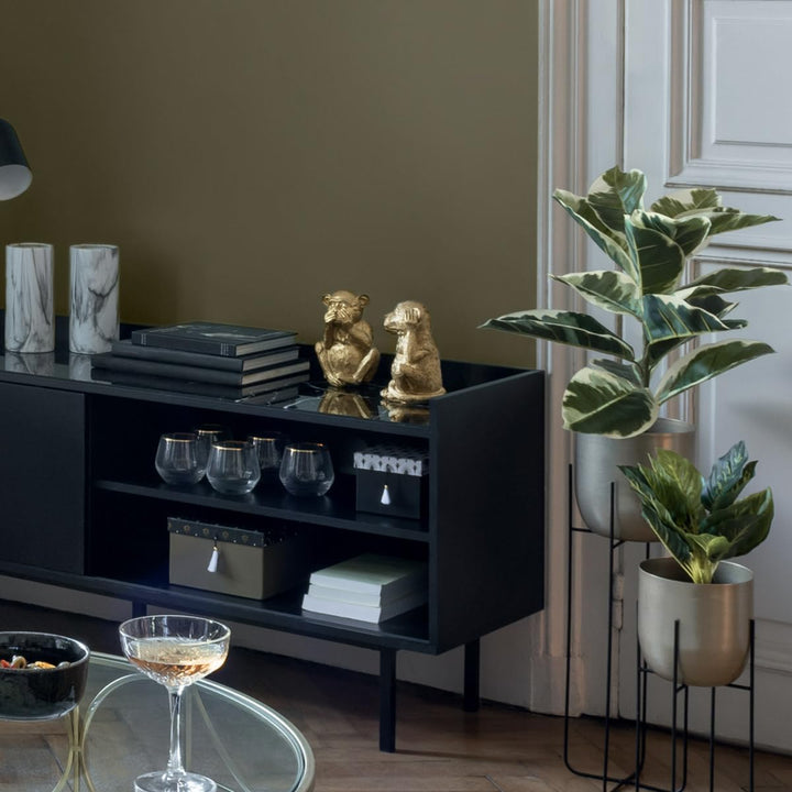 Set aus 3 Statuen Weise Affen - Kunstharz - golden H 17 cm - Gold - Atmosphera créateur d'intérieur