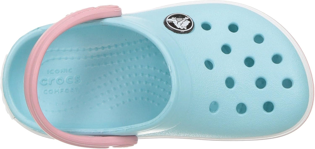 Crocs Unisex Kinder Crocband Clog KidsClogs 27/28 EU Ice Blue White, 27/28 EU Ice Blue White