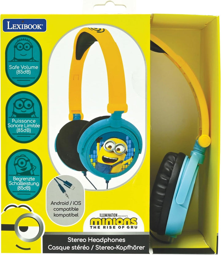 Lexibook, Ich - Einfach unverbesserlich Minions, Stereo-Kopfhörer, kindersichere Lautstärke, klappba