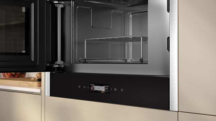 NEFF NL4GR31N1 Einbau-Mikrowelle N70, Integrierbare Mikrowelle mit Grill 40 x 60cm, Full Touch TFT-D
