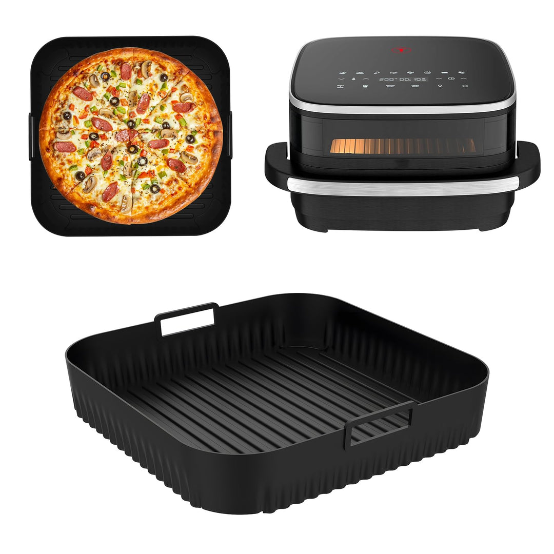 Silikonform HeissLuftfritteuse Zubehör für Tefal Easy Fry XL Surface, 27cm Silikonform Airfryer für