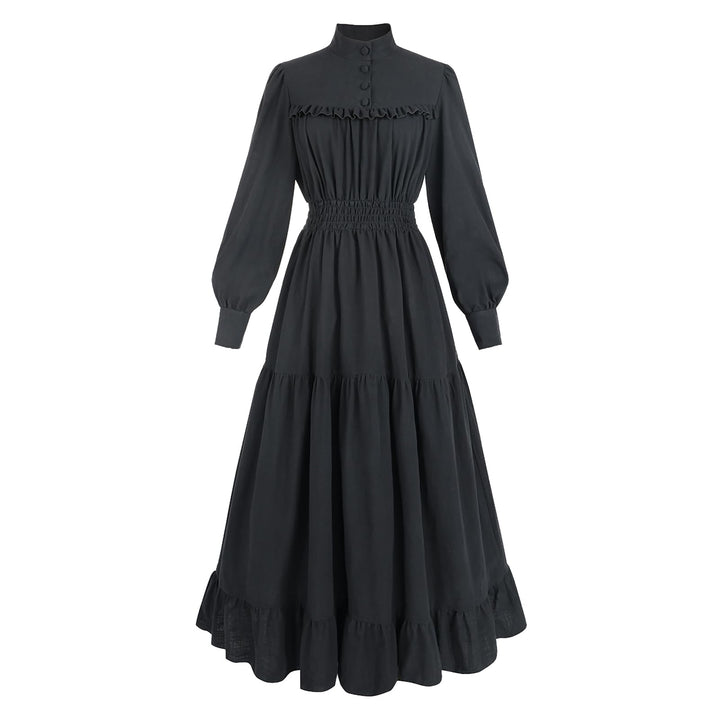CR ROLECOS Viktorianisches Kleid Gothic Mittelalter Vintage Edwardianisches Kleid Damen Karneval Fre