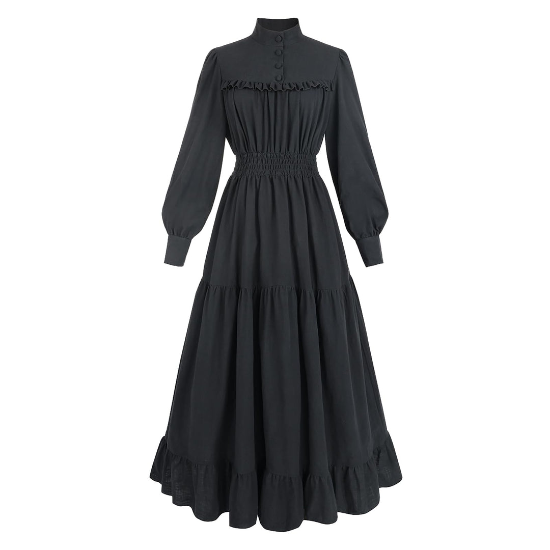 CR ROLECOS Viktorianisches Kleid Gothic Mittelalter Vintage Edwardianisches Kleid Damen Karneval Fre