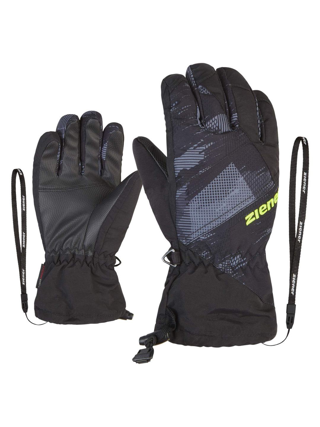 Ziener Jungen 3.5 black.black mountain print, 3.5 black.black mountain print