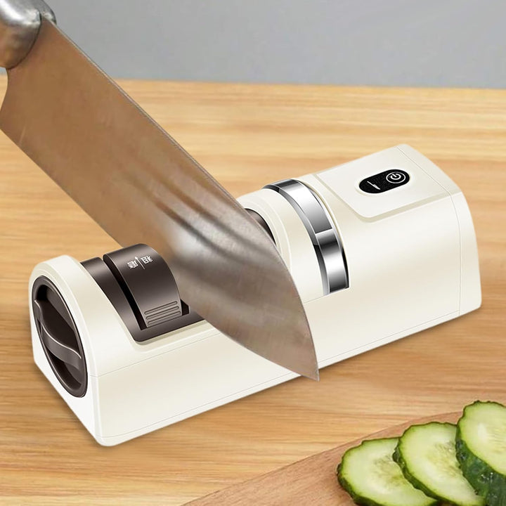 Electric Cutter Sharpener, Automatic Rechargeable Blade, 7.09x2.36x2.36 inches Professional Quick Po