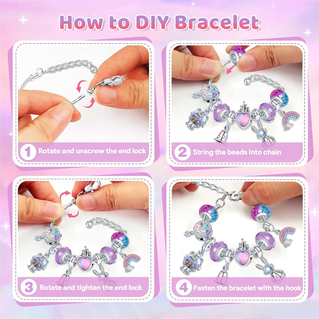 Adventskalender 2025 Kinder Mädchen, Weihnachtskalender Schmuck Basteln Kinder Armbänder Halsketten,