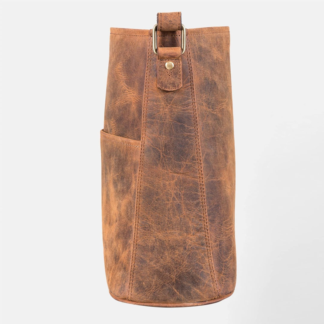LEABAGS Leder Handtasche Damen I Premium Echtleder Umhängetasche I Schultertasche I Damentasche I Tr