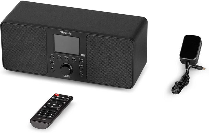 Audizio Genua DAB Radio mit Bluetooth – Stereo DAB Plus Radio mit Fernbedienung, 60 Speicherplätze,