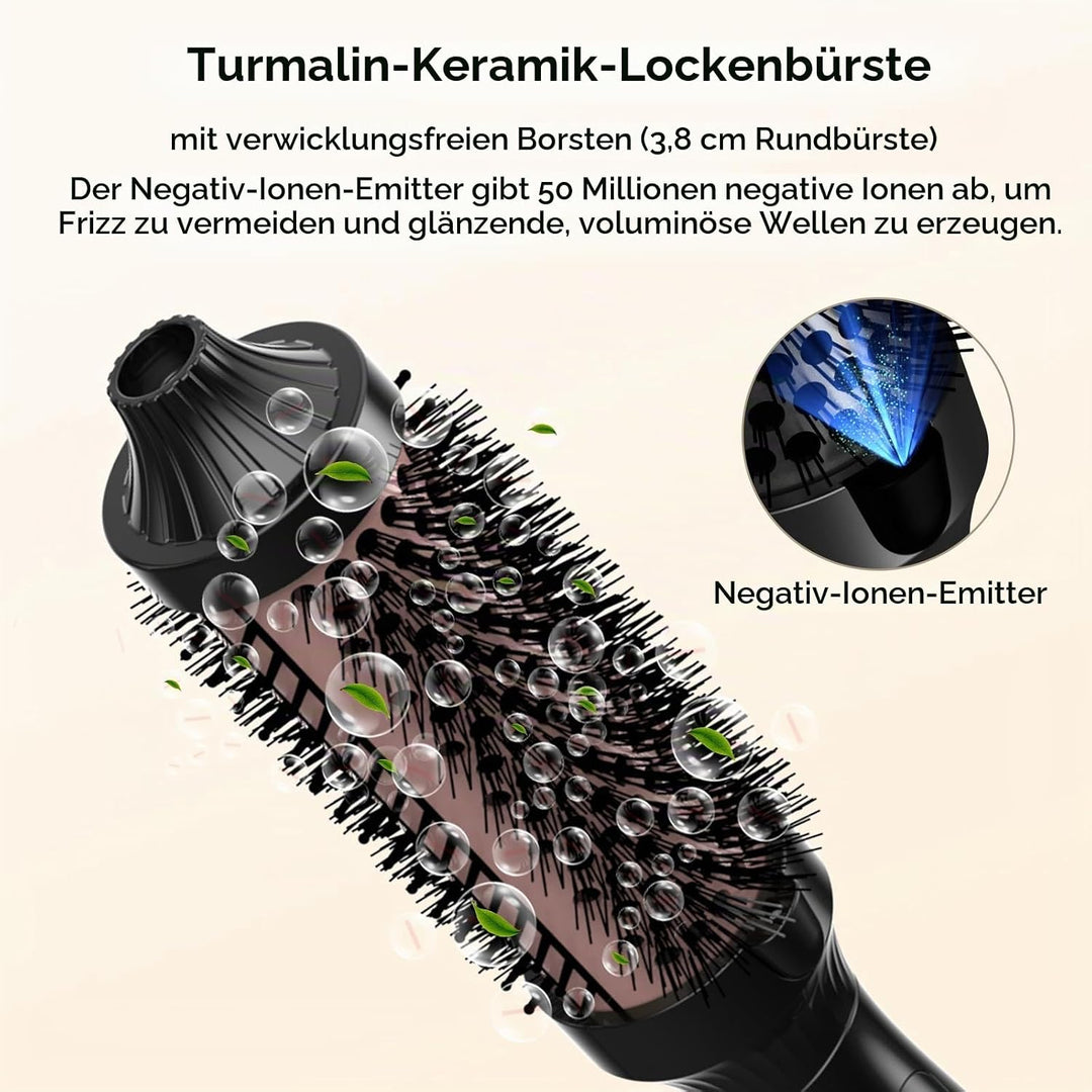 UKLISS Thermobürste Thermal Brush LCD-Display [120-200℃], Doppel-PTC, 38MM | Doppel-PTC Thermo Rundb
