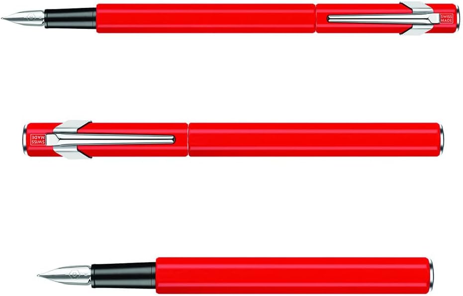 Caran d'Ache Metall- Füllfederhalter 849 rot matt Feder F