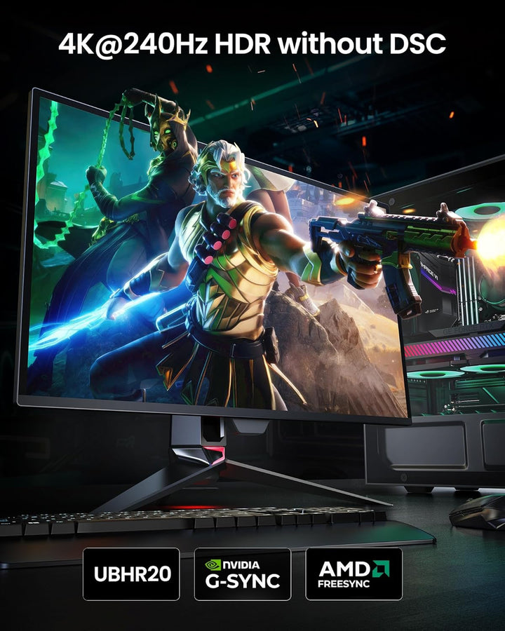 Silkland 80Gbps DisplayPort Kabel 2.1 2M [VESA-Zertifiziert] DP80, [8K@240Hz 4K@540Hz 360Hz 240Hz 18