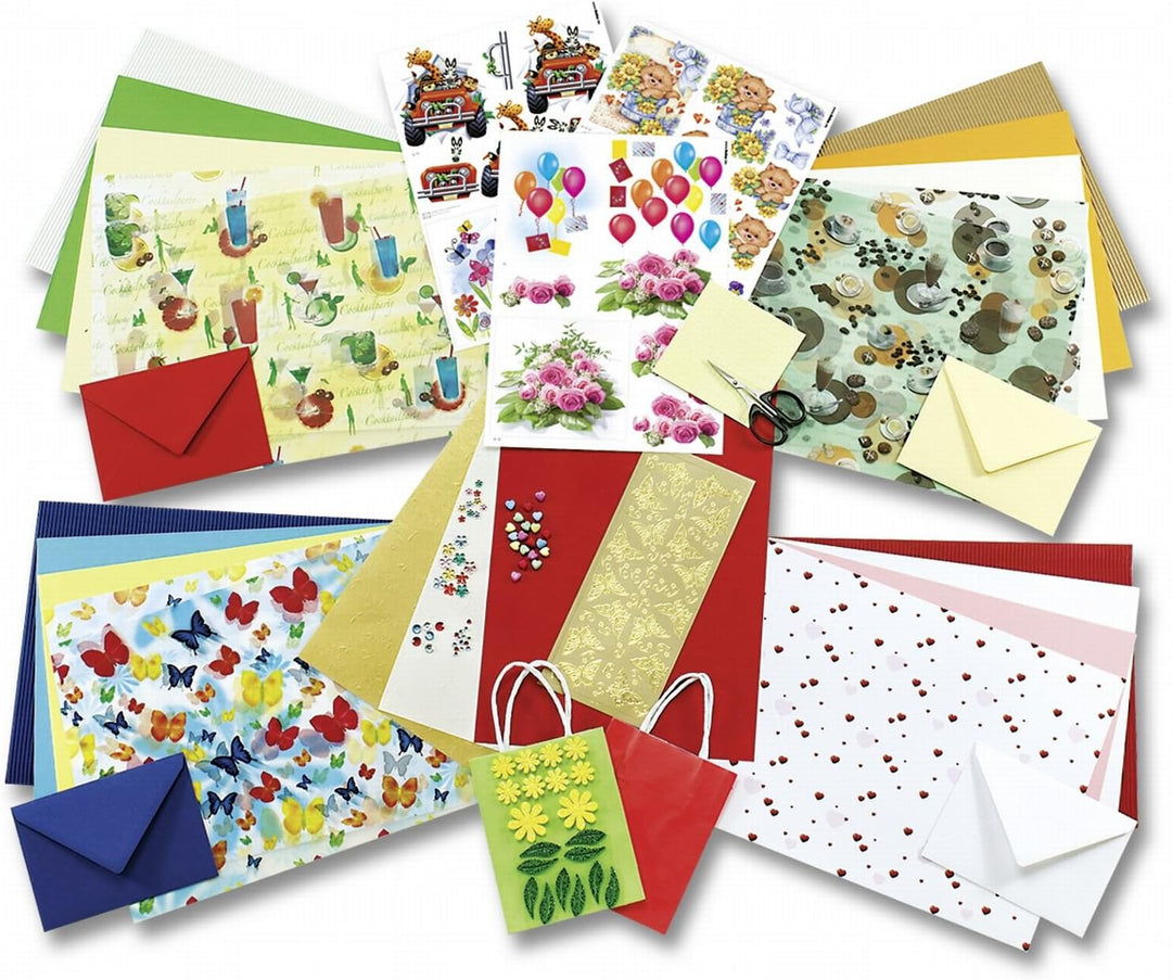 folia 942 - Basteltrends "Kreativ", 114 Teile - Kreativset für Kinder und Erwachsene mit verschieden