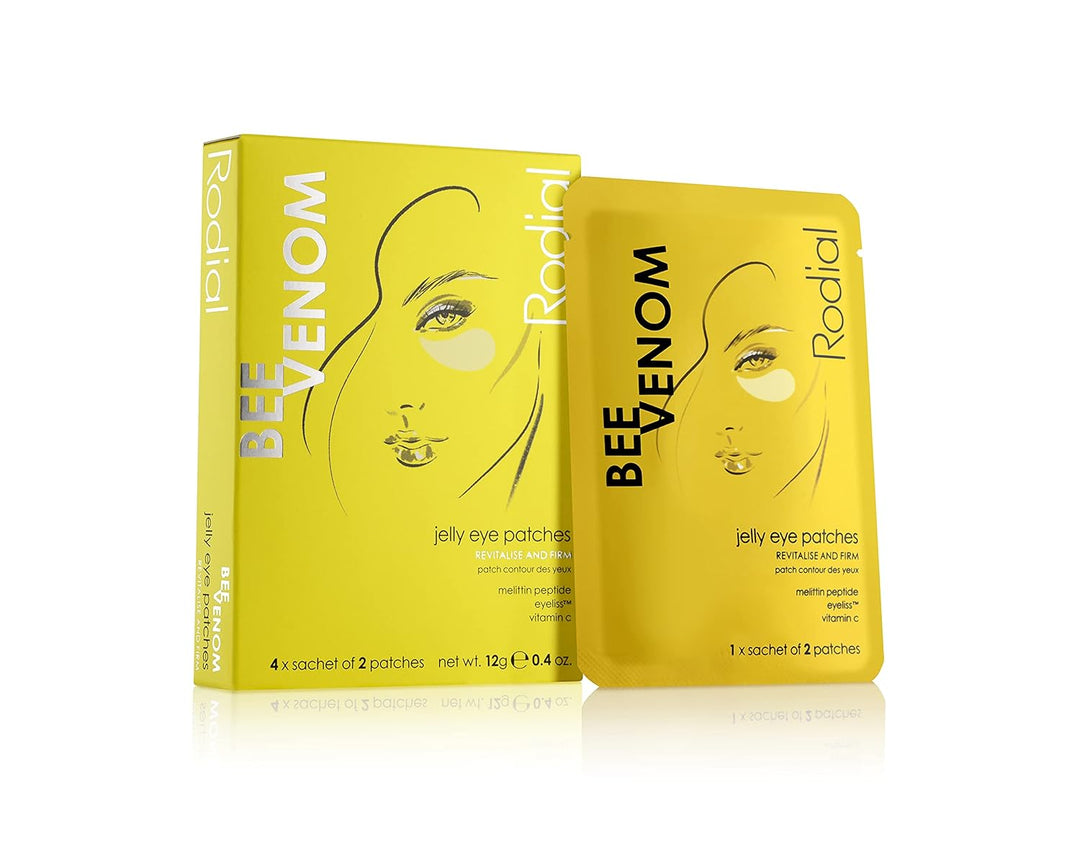 Rodial Jelly Eye Patches Bienengift (Box mit 4 Beuteln), verjüngt und fest, kühlende Gelee-Technolog