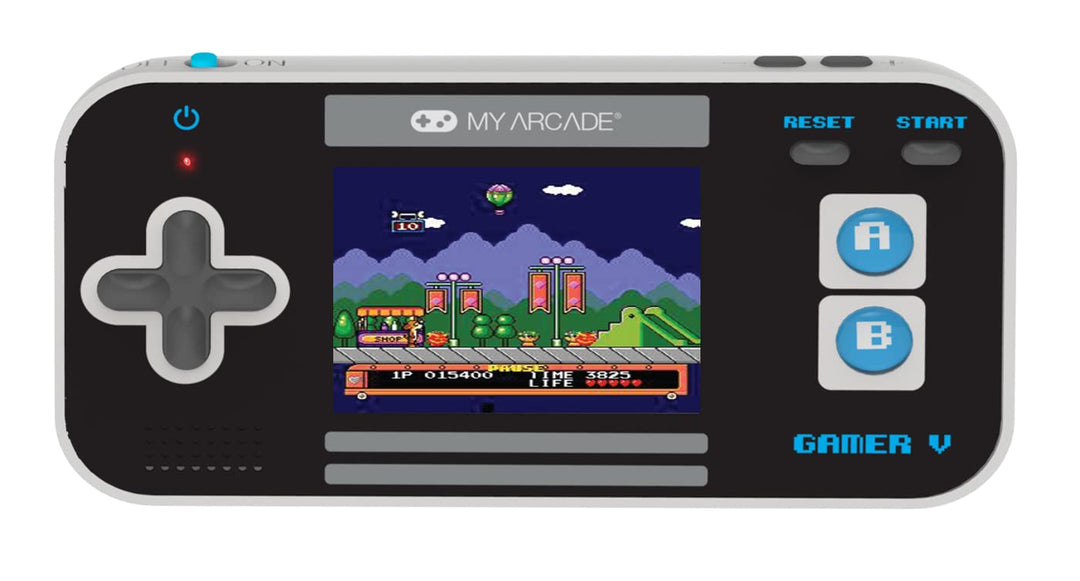 My Arcade Gamer V Classic-Blue: Tragbare Spielekonsole mit 220 Spielen, 2,5-Zoll-Farbdisplay, Tasche