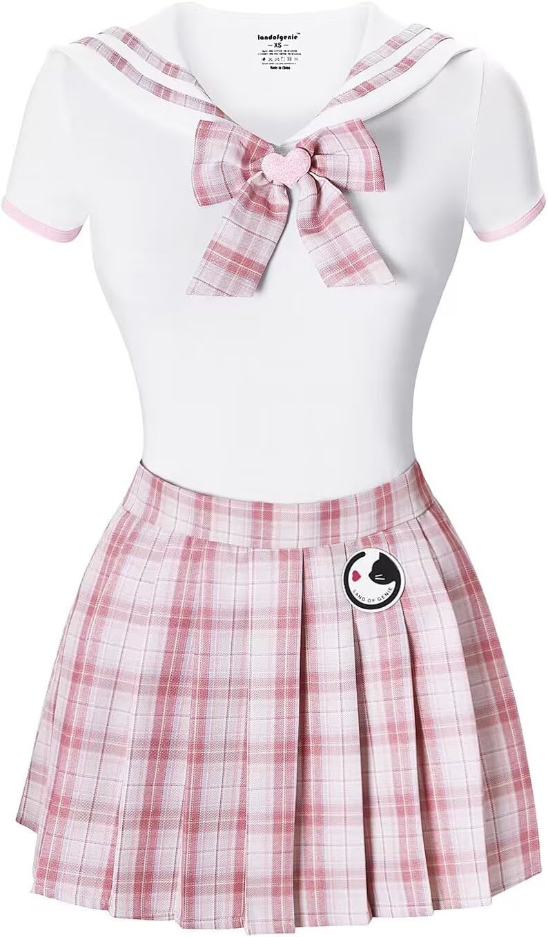Landofgenie Bodysuit Onesies Rock Set Für Damen Snap Schritt Magic Cosplay Pyjama Rosa XS, Rosa XS