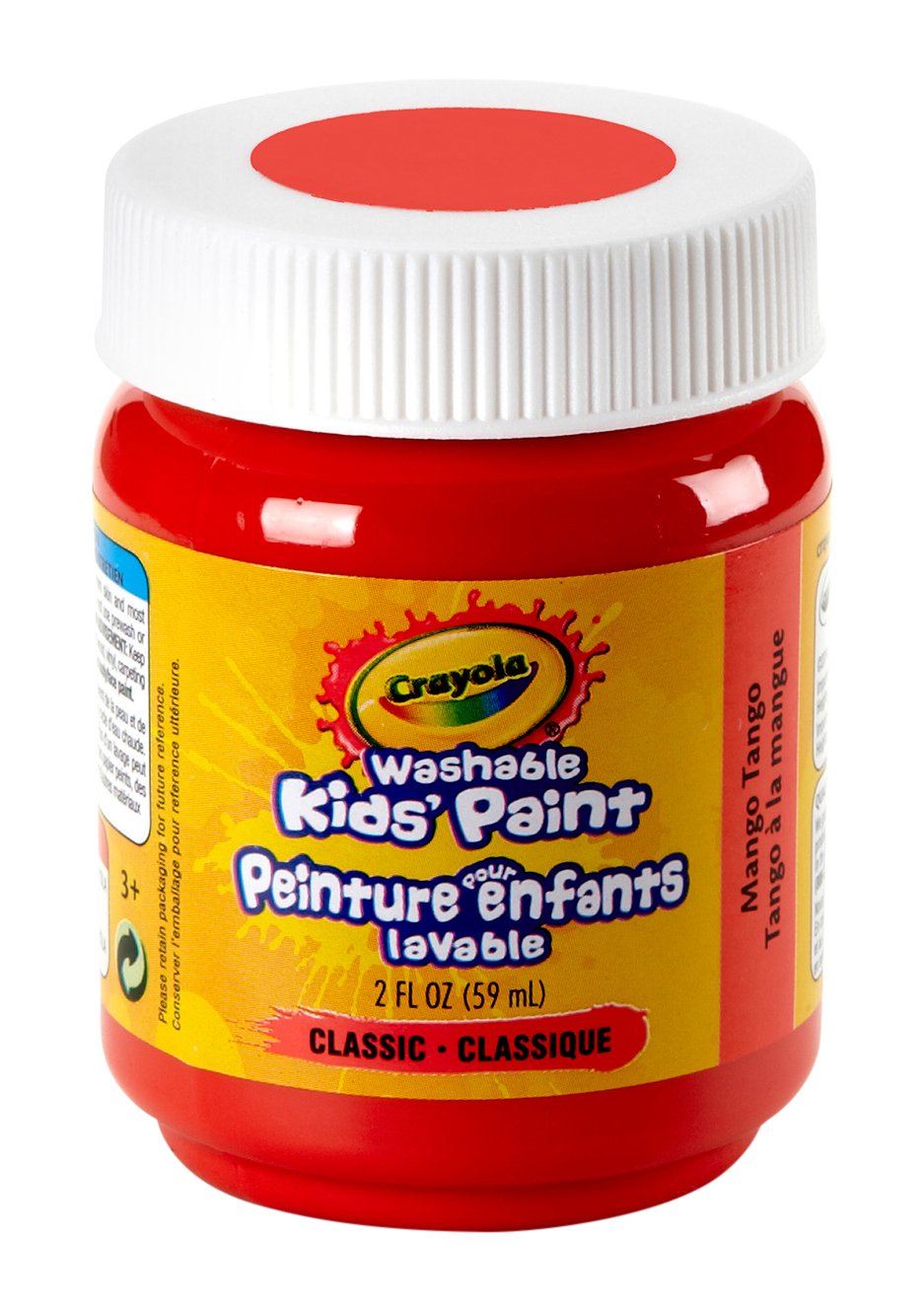 CRAYOLA Waschbare Kinderfarbe, 57 ml, Mango Tango, Mango Tango