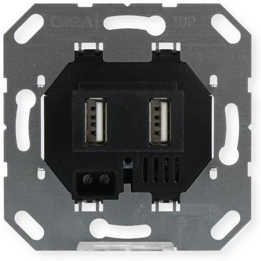Gira 235900 USB Spannungsversversorgung 2-fach Einsatz Single, Single