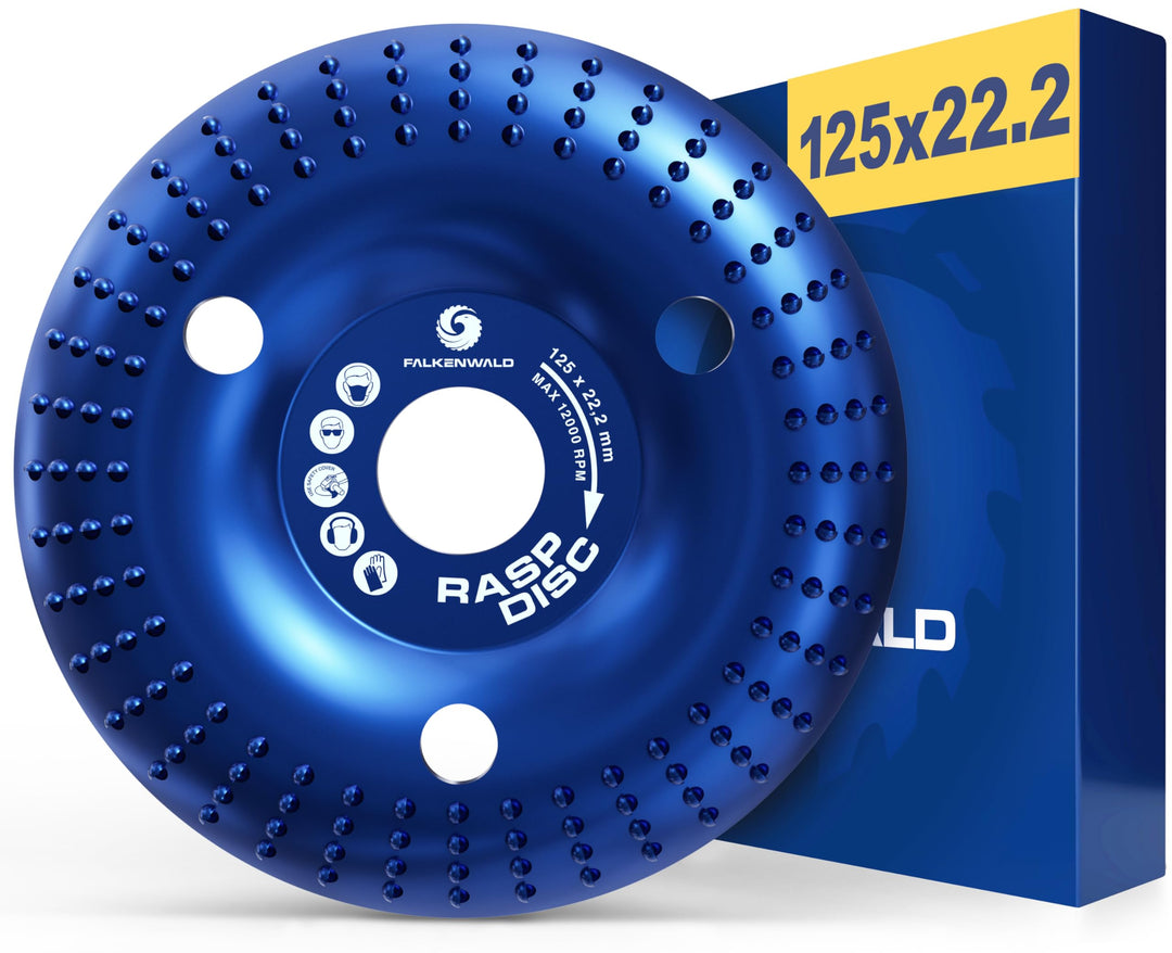 FALKENWALD Raspelscheibe 125 Gewölbt - Flexscheibe für Holz 125mm, Frässcheibe für Winkelschleifer H