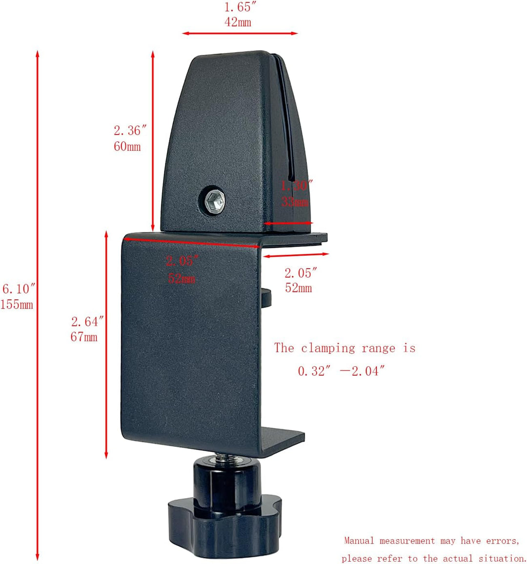 Jhanw Niesenschutz-Stützklemme für 0.3 cm bis 2.5 cm dicke Paneel, verstellbare Schreibtisch-Trennkl