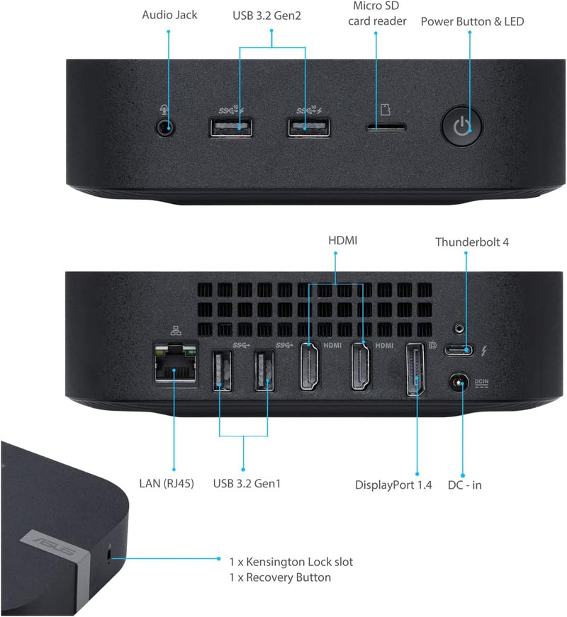 ASUS CHROMEBOX5-SC002UN Mini Desktop PC (Intel Celeron 7305 Prozessor, integrierte Intel UHD Grafik,