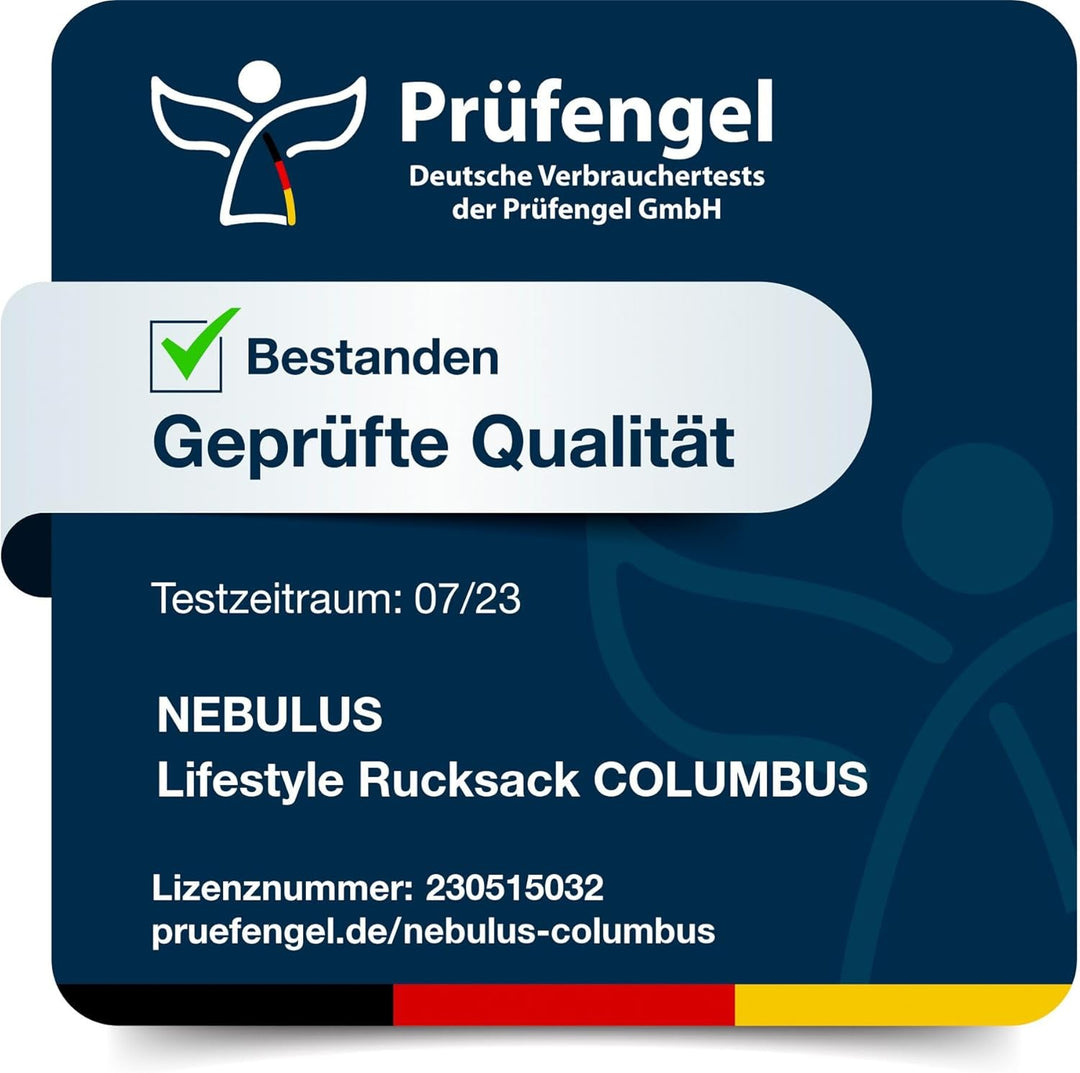 Nebulus Unisex Rucksack COLUMBUS, Laptoprucksack, Reiserucksack Oliv-schwarz Einheitsgrösse, Oliv-sc