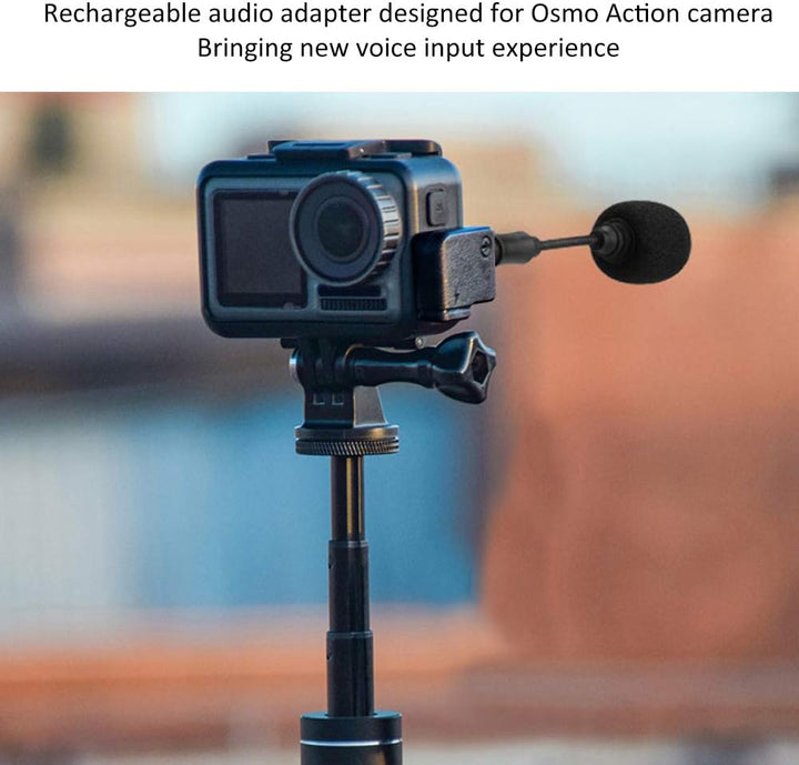 EBTOOLS Mikrofon, Metall Leichter Kondensator Aufnahmemikrofon Audio Adapter für OSMO Action Sportka