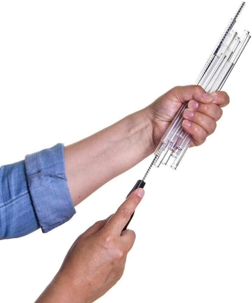 Halm Glas Strohhalme Wiederverwendbar Trinkhalm - 50 Stück gerade 30 cm - für Gastronomie, Restauran