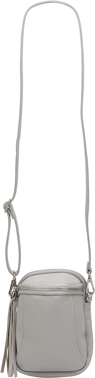 SH Leder Damen Handytasche Umhängetasche Geldbörse Multifunktion Beutel Schultertasche aus Echtleder