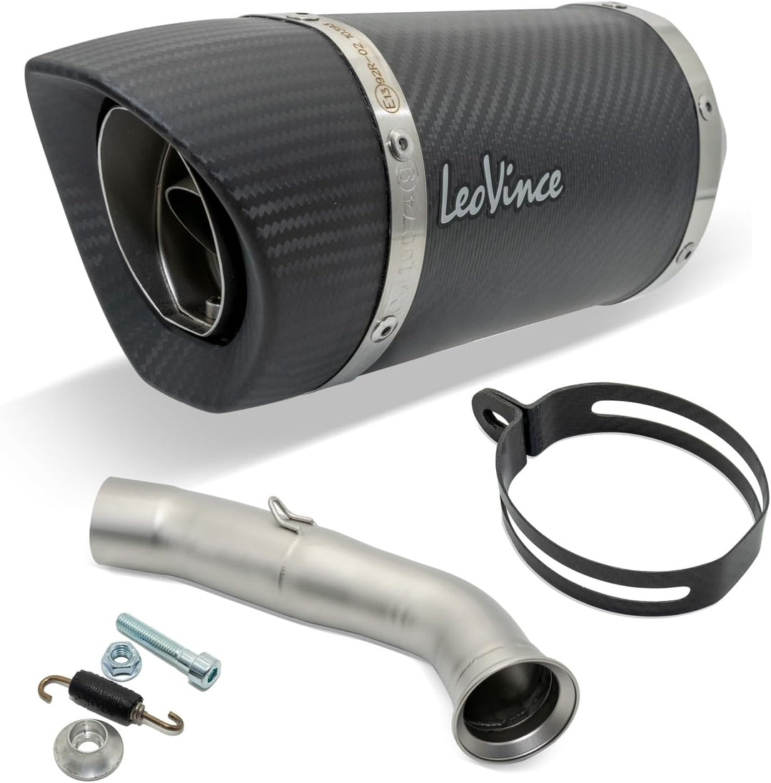 Endschalldämpfer/Auspuffanlage LeoVince SLIP-ON SBK LV PRO, Carbon für KTM Duke 125 / RC 125 / Duke