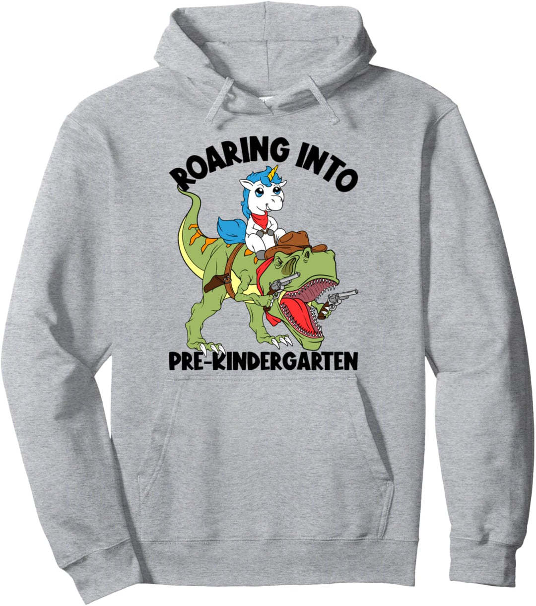 Roaring Into Pre Kindergarten Jungen Dinosaurier Back To School Pullover Hoodie