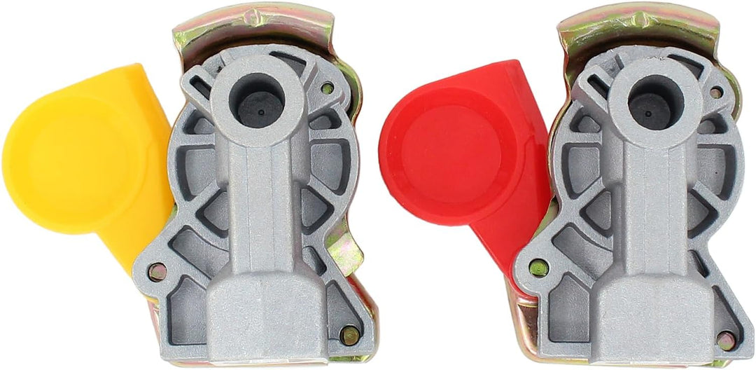 Kupplungskopf M22 Set ohne Ventil Druckluftkopf rot gelb M22x1,5 Staubkappe für Bremse Vorrat Anhäng