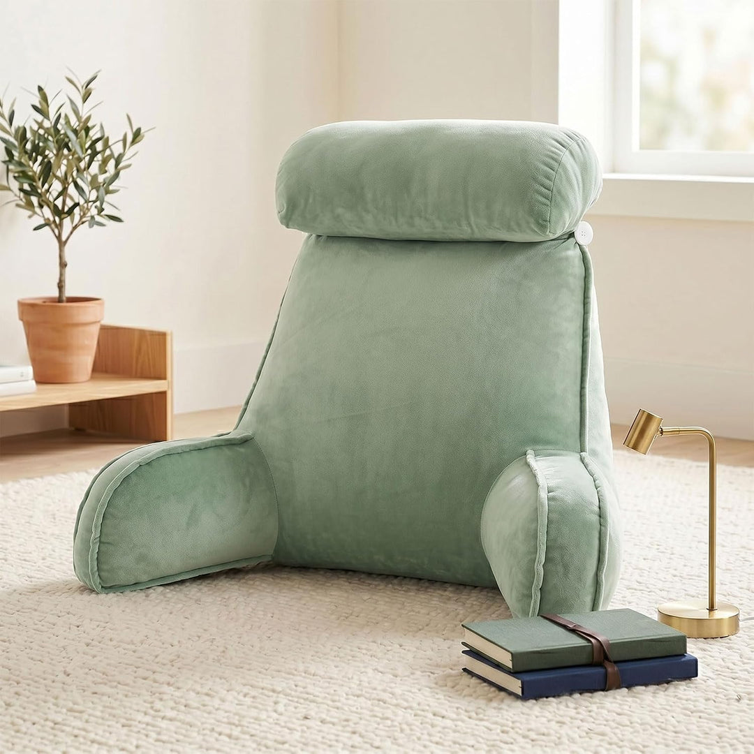 Lesekissen für Bett und Sofa Ergonomisch mit Nackenrolle - Rückenkissen Bett Gross mit Memory Schaum