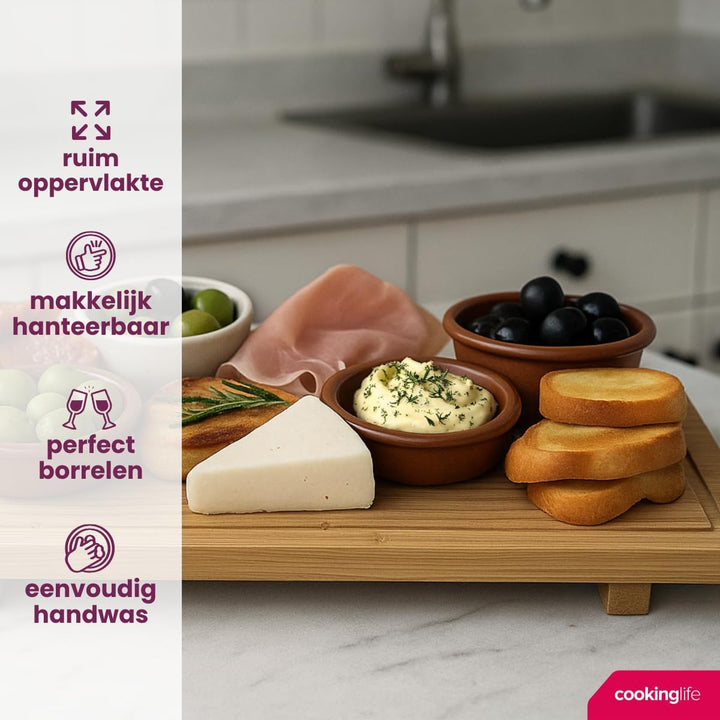 Cookinglife Servierbrett Tapas-Brett - Bambus - 58 x 19 cm, 58 x 19 cm