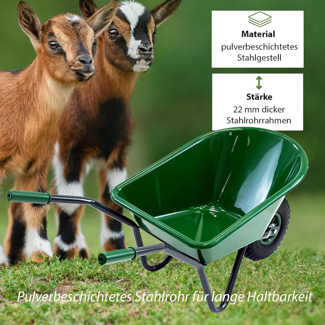 TRUTZHOLM Kinderschubkarre Uni 3,6 kg 40 kg Traglast Stahl Kunststoff grün Vollgummirad Schiebkarre