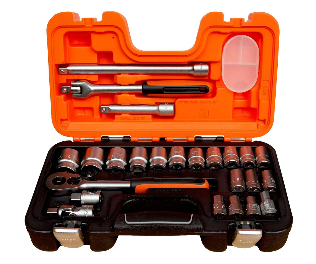 Bahco S240 Neuer Belzer Steckschlüsselsatz, Grösse 1.3cm, 24 Stück Vierkant-24-teilig, Vierkant-24-t