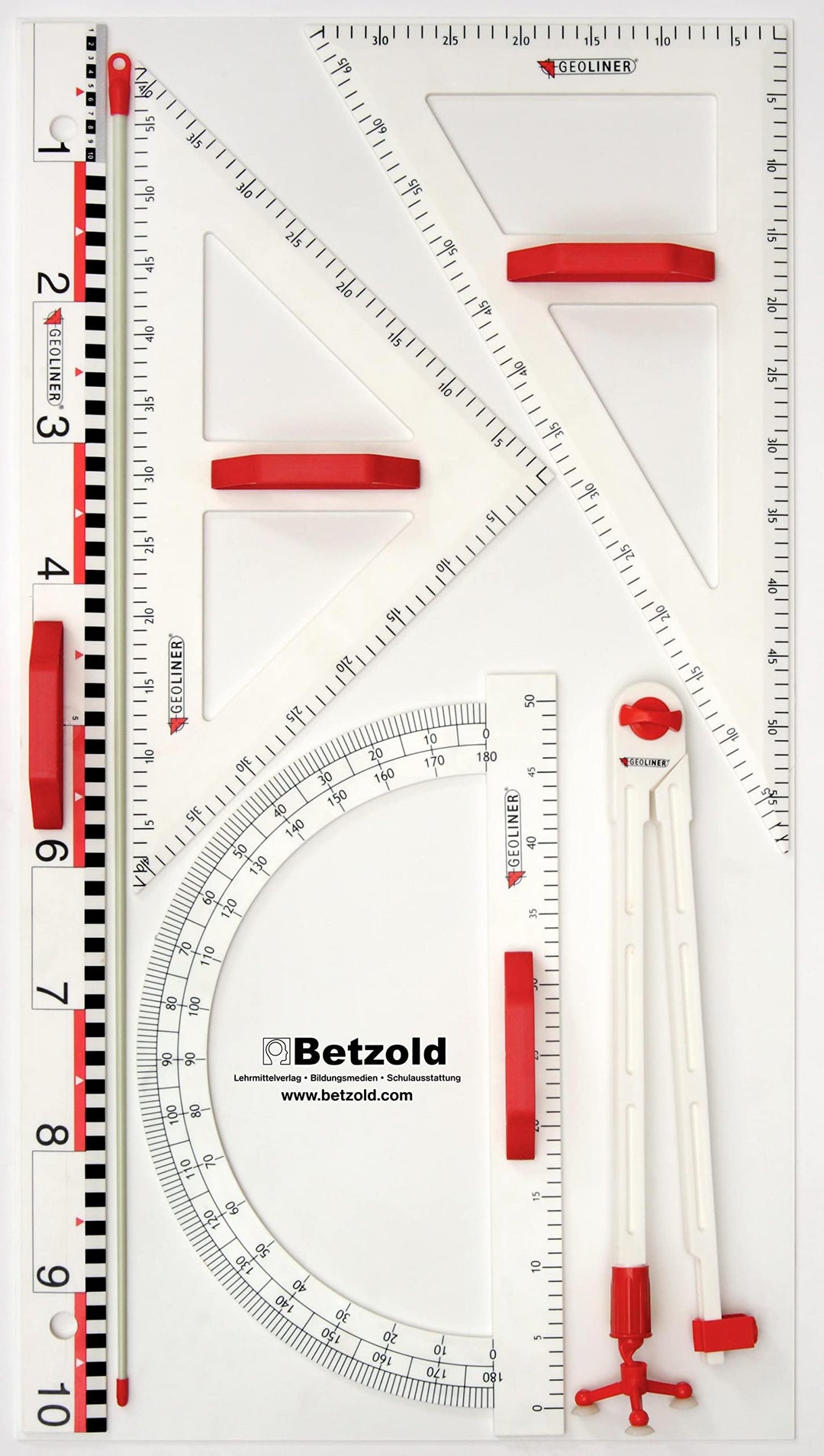 GEOLINER - Geräteplatten - Tafelzeichengeräte Zeichengeräte Tafel Schule Lehrer