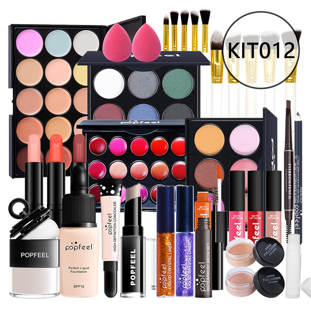 CHSEEA 7 Stück Schmink Geschenkset Mit Box Make-Up Set Kosmetik Makeup Paletten Schminkkoffer Enthäl