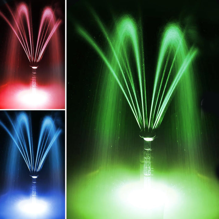 INNOVATIVE SOLAR TEICHPUMPE Gartenbrunnen Oslo 300 (Rot, grün, blau) Licht + Remote Teichpumpen Set