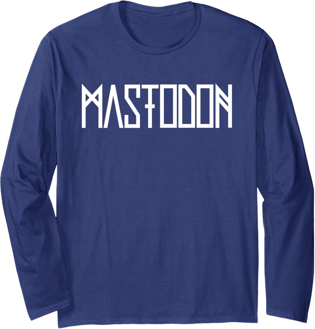 Mastodon - White Logo Langarmshirt