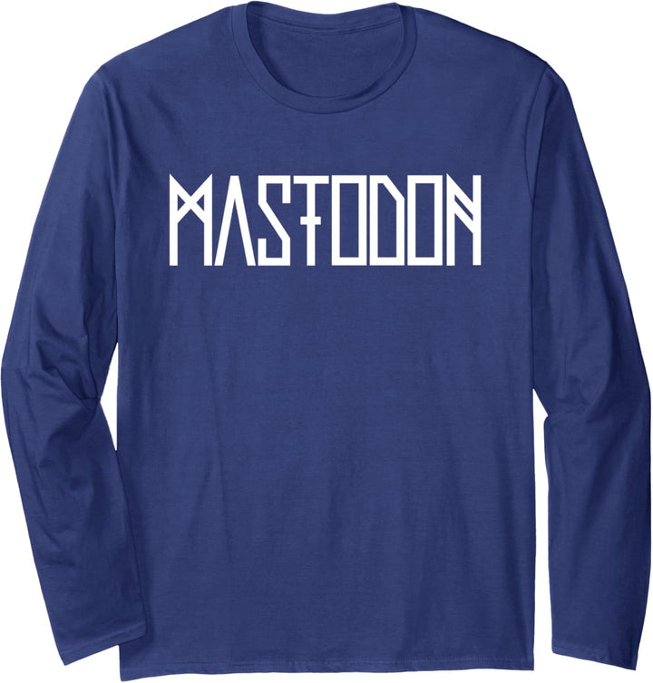 Mastodon - White Logo Langarmshirt