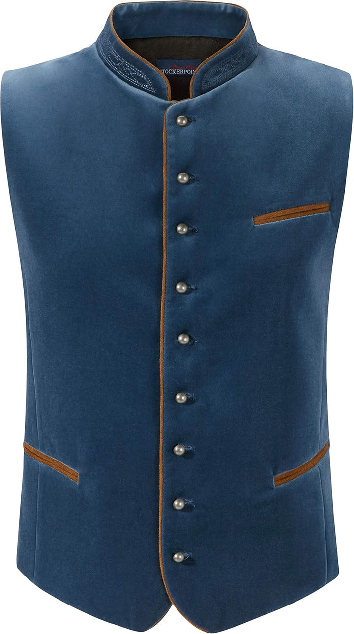 Stockerpoint Herren Ricardo Trachtenweste (1er Pack) 46 rauchblau, 46 rauchblau