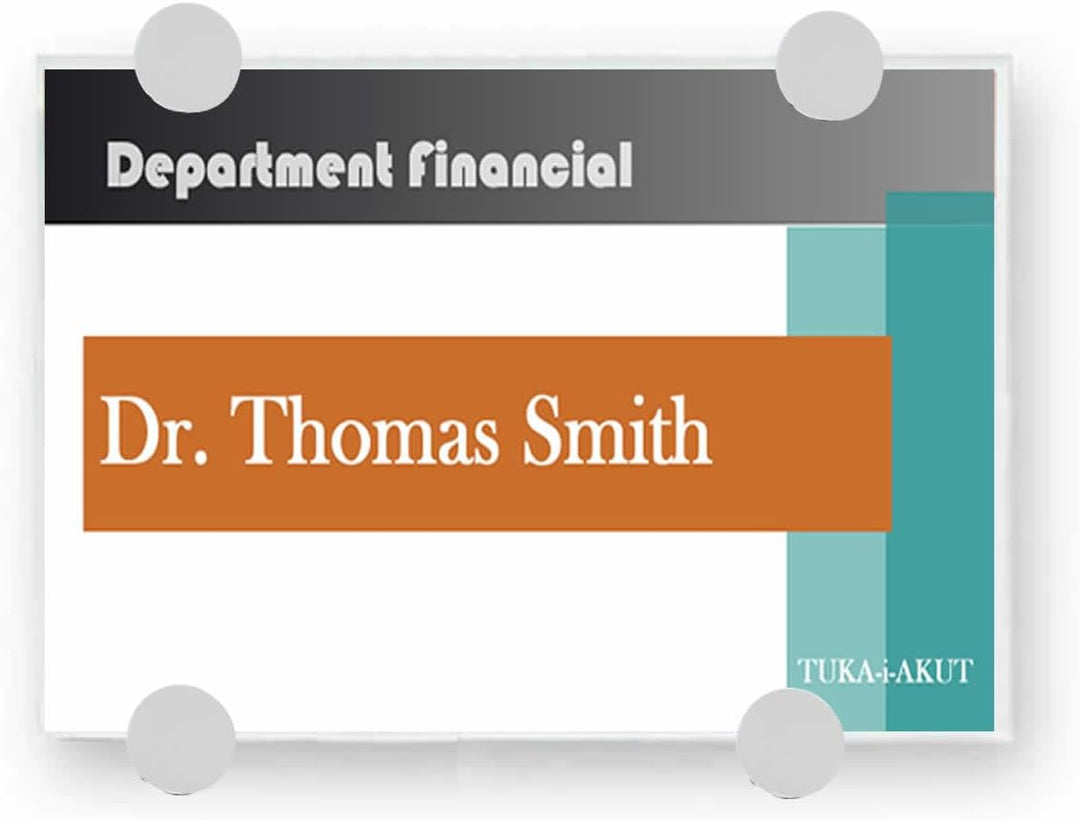 TUKA-i-AKUT Büro Türschild A3, Klare Acryl Info Sign Halter Transparent, Büroschild zum selbst besch